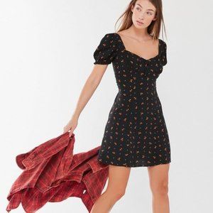 Pinterest UO Cassia Puff Sleeve Mini Dress